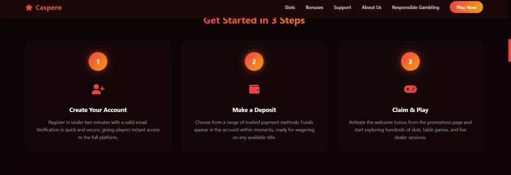 Caspero Casino Willkommensbonus 100% bis 500 Euro und 200 Freispiele